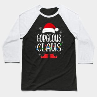 Gorgeous Santa Claus Hat With Xmas Light Christmas Holiday Baseball T-Shirt